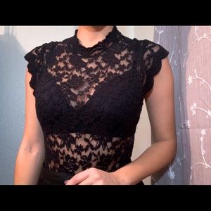 Black Lace Body Suit